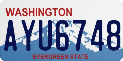 WA license plate AYU6748