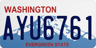 WA license plate AYU6761