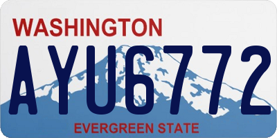 WA license plate AYU6772
