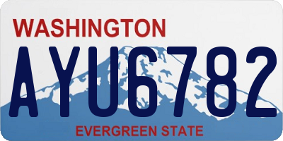 WA license plate AYU6782