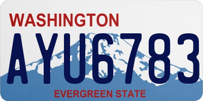 WA license plate AYU6783