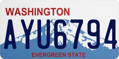 WA license plate AYU6794