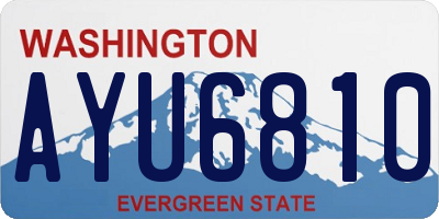 WA license plate AYU6810