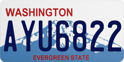 WA license plate AYU6822