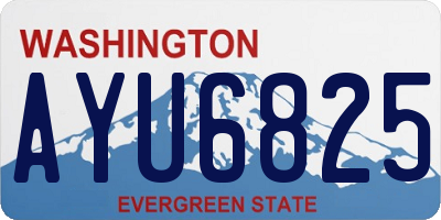 WA license plate AYU6825