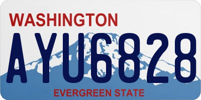 WA license plate AYU6828