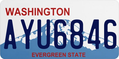 WA license plate AYU6846