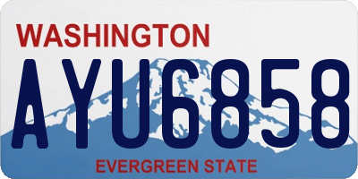 WA license plate AYU6858