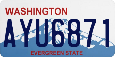 WA license plate AYU6871