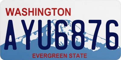 WA license plate AYU6876