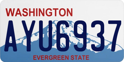 WA license plate AYU6937