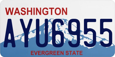 WA license plate AYU6955