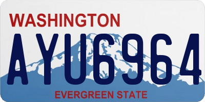WA license plate AYU6964