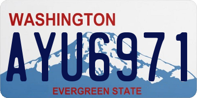 WA license plate AYU6971