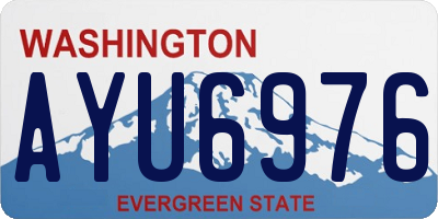 WA license plate AYU6976
