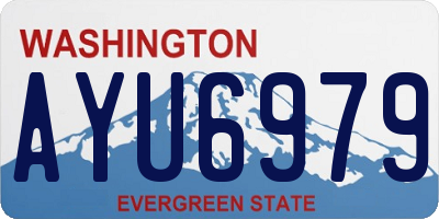 WA license plate AYU6979