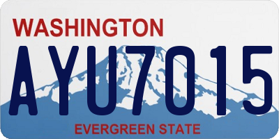 WA license plate AYU7015