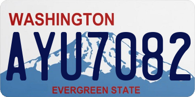 WA license plate AYU7082