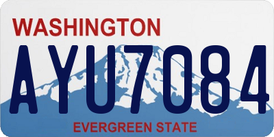 WA license plate AYU7084