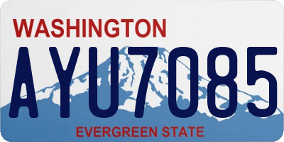 WA license plate AYU7085