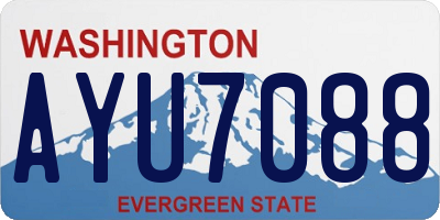 WA license plate AYU7088