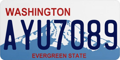 WA license plate AYU7089