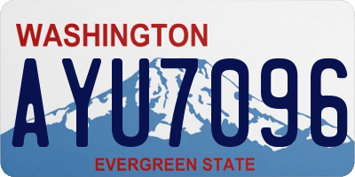 WA license plate AYU7096