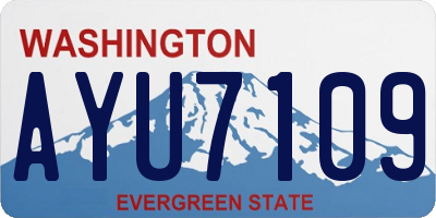 WA license plate AYU7109