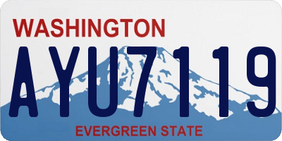 WA license plate AYU7119