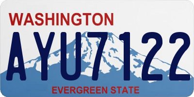 WA license plate AYU7122