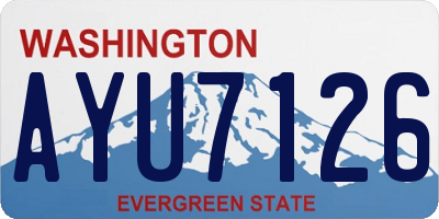 WA license plate AYU7126