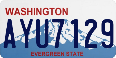 WA license plate AYU7129