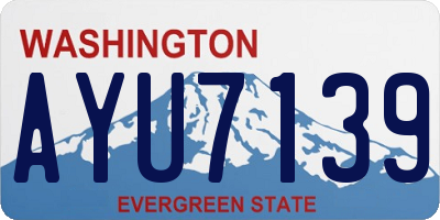 WA license plate AYU7139