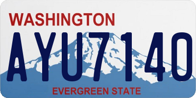 WA license plate AYU7140