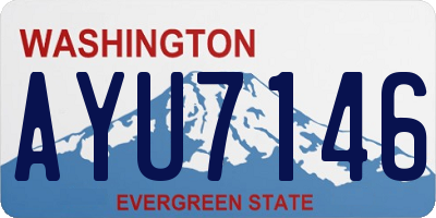 WA license plate AYU7146