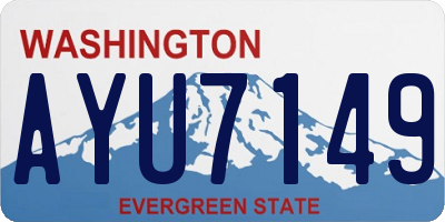 WA license plate AYU7149