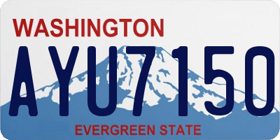 WA license plate AYU7150