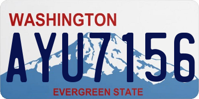 WA license plate AYU7156