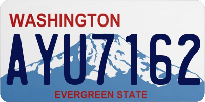 WA license plate AYU7162