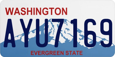 WA license plate AYU7169