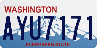 WA license plate AYU7171