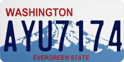 WA license plate AYU7174