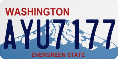 WA license plate AYU7177