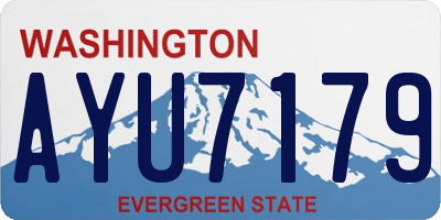 WA license plate AYU7179