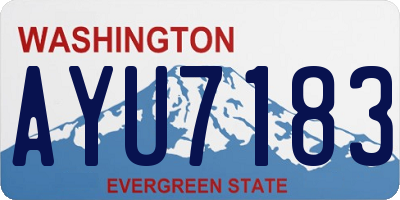 WA license plate AYU7183