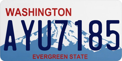 WA license plate AYU7185
