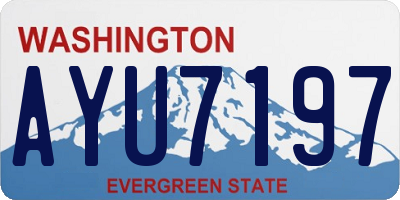 WA license plate AYU7197