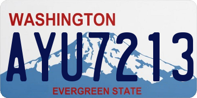WA license plate AYU7213
