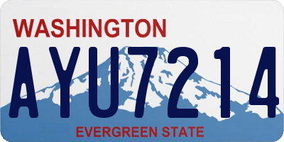 WA license plate AYU7214