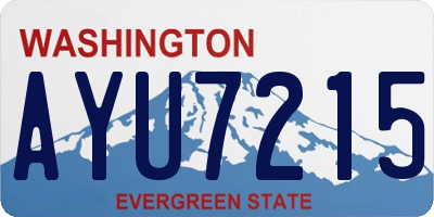 WA license plate AYU7215